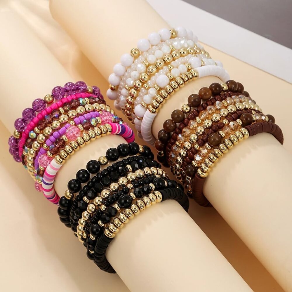 Bohemia Multilayer Stackable Crystal Beaded Brace… - image 4